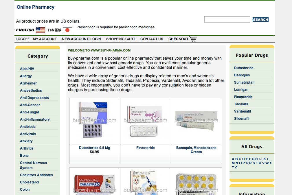 Buy-pharma.com review: Unapproved website as reviewed by FDA - RXLOGS