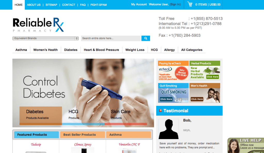 ReliableRxPharmacy.com Review - A Modern Ayurvedic Medicine Store - RXLOGS