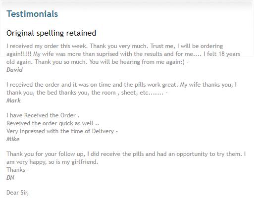 Easy-to-use-pharmacy.com Testimonials Easy-to-use-pharmacy.com Testimonials