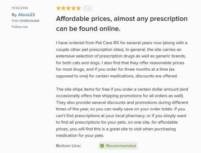 Pet Care Rx Review Good Choice for the Most Commonly Used Pet Meds